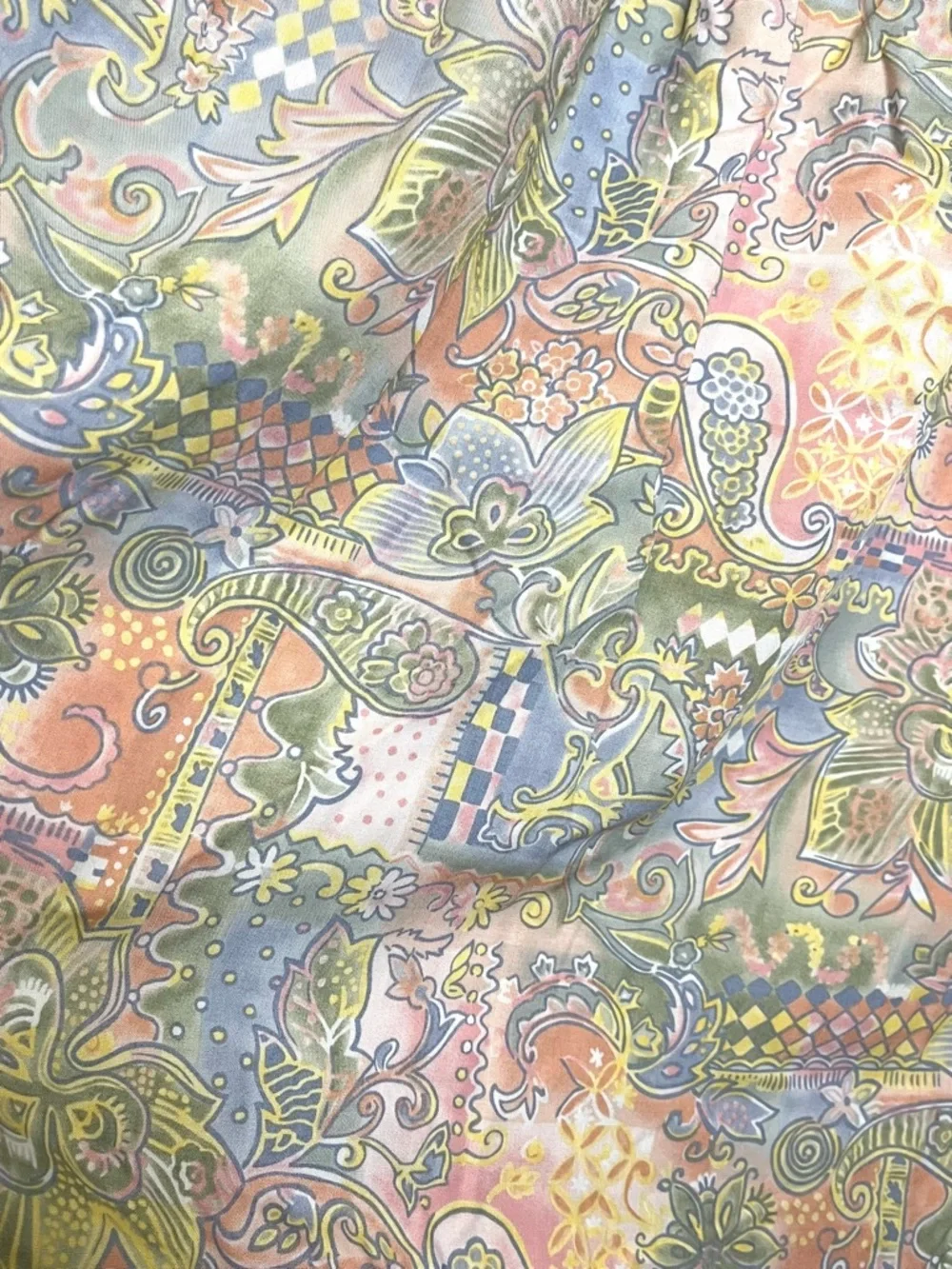 NWT Pendleton Petite (VTG 16) Waist 30 Pastel Paisley Rayon A-Line Maxi Skirt